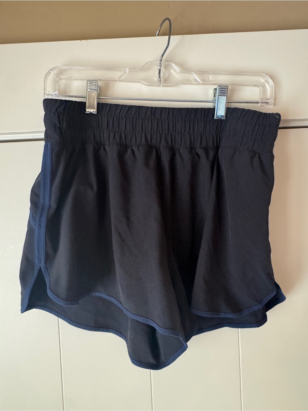 lululemon athletica Black Athletic Shorts with Navy Trim